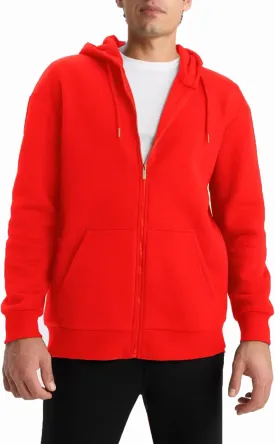 Men's Full Zip Hoodie Fleece Long Sleeve Hooded Sweatshirt Pullover Men Lightweight Athletic Hoodies