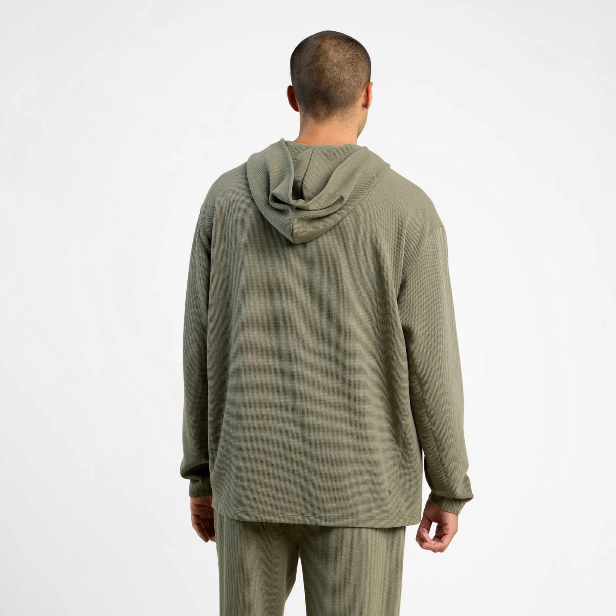 Men's Performance Waffle Hoodie | Olive