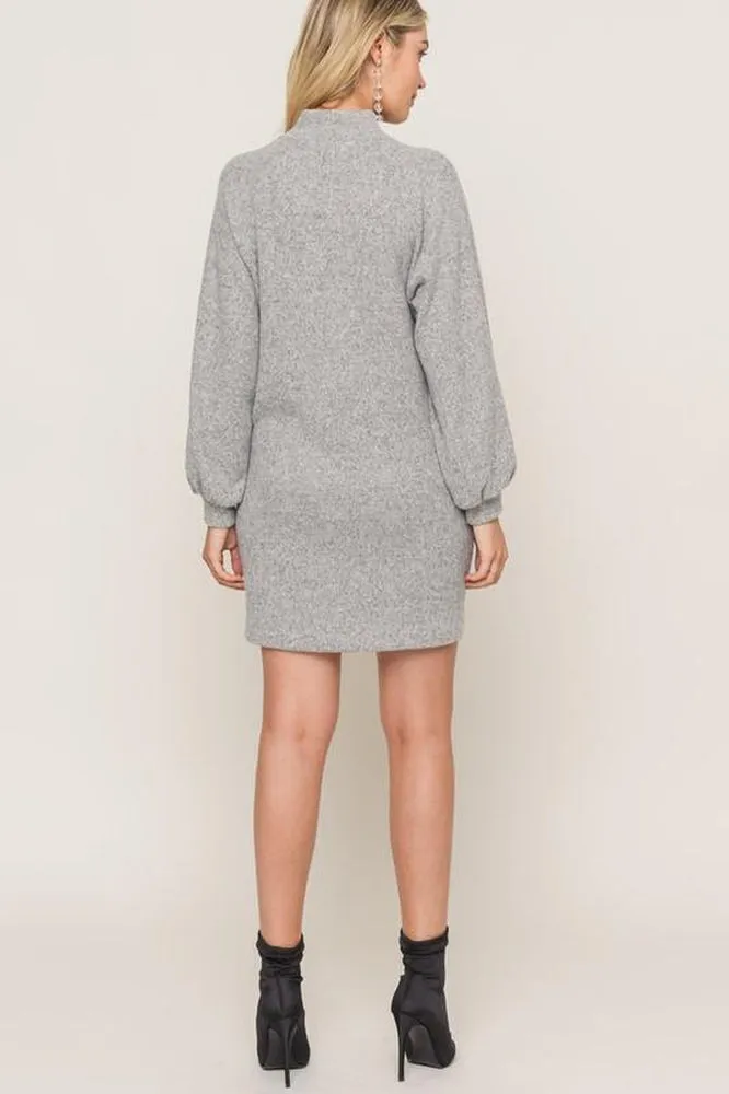 Mock Neck Sweater Dress