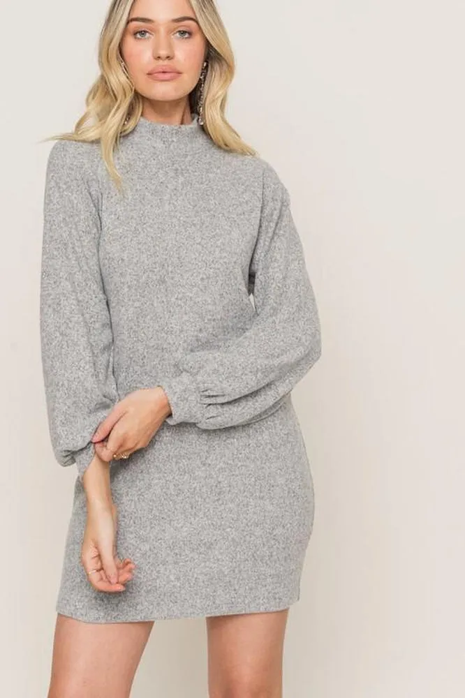 Mock Neck Sweater Dress