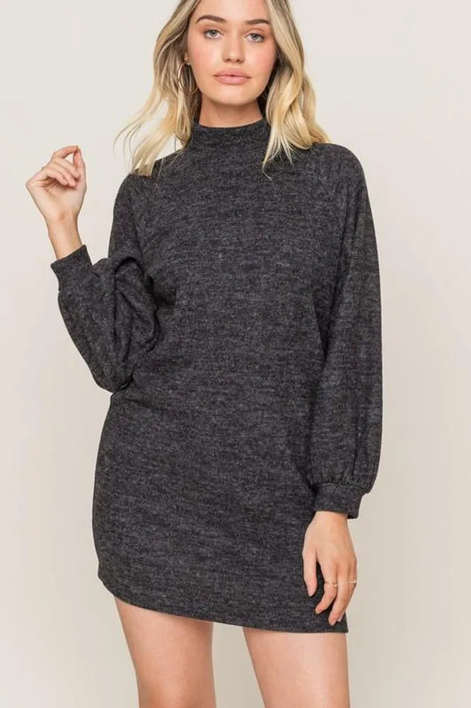 Mock Neck Sweater Dress