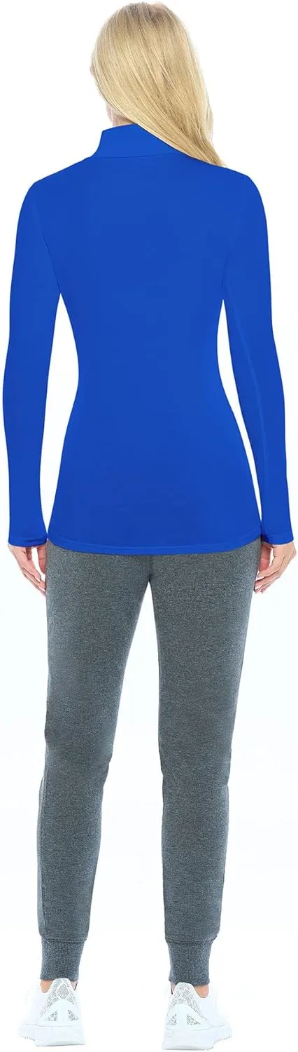Natural Uniforms Women's Long Sleeve Mock Turtle-Neck T-Shirt Under Scrub