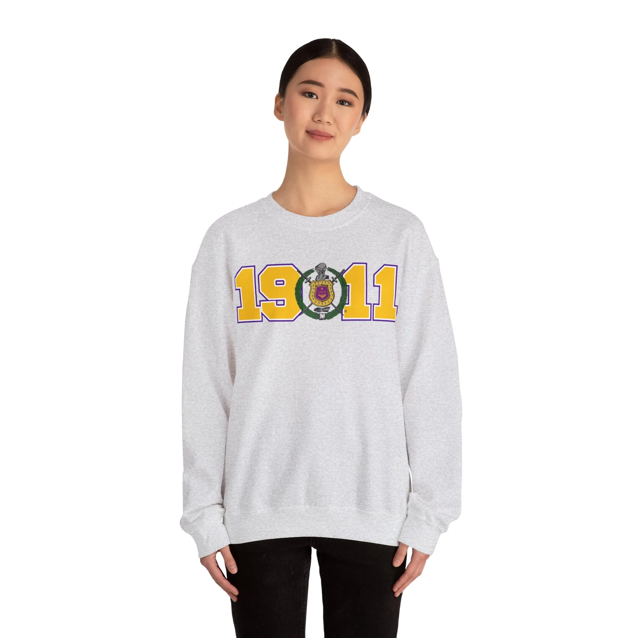 Omega Psi Phi Year Crest Crew Sweatshirts
