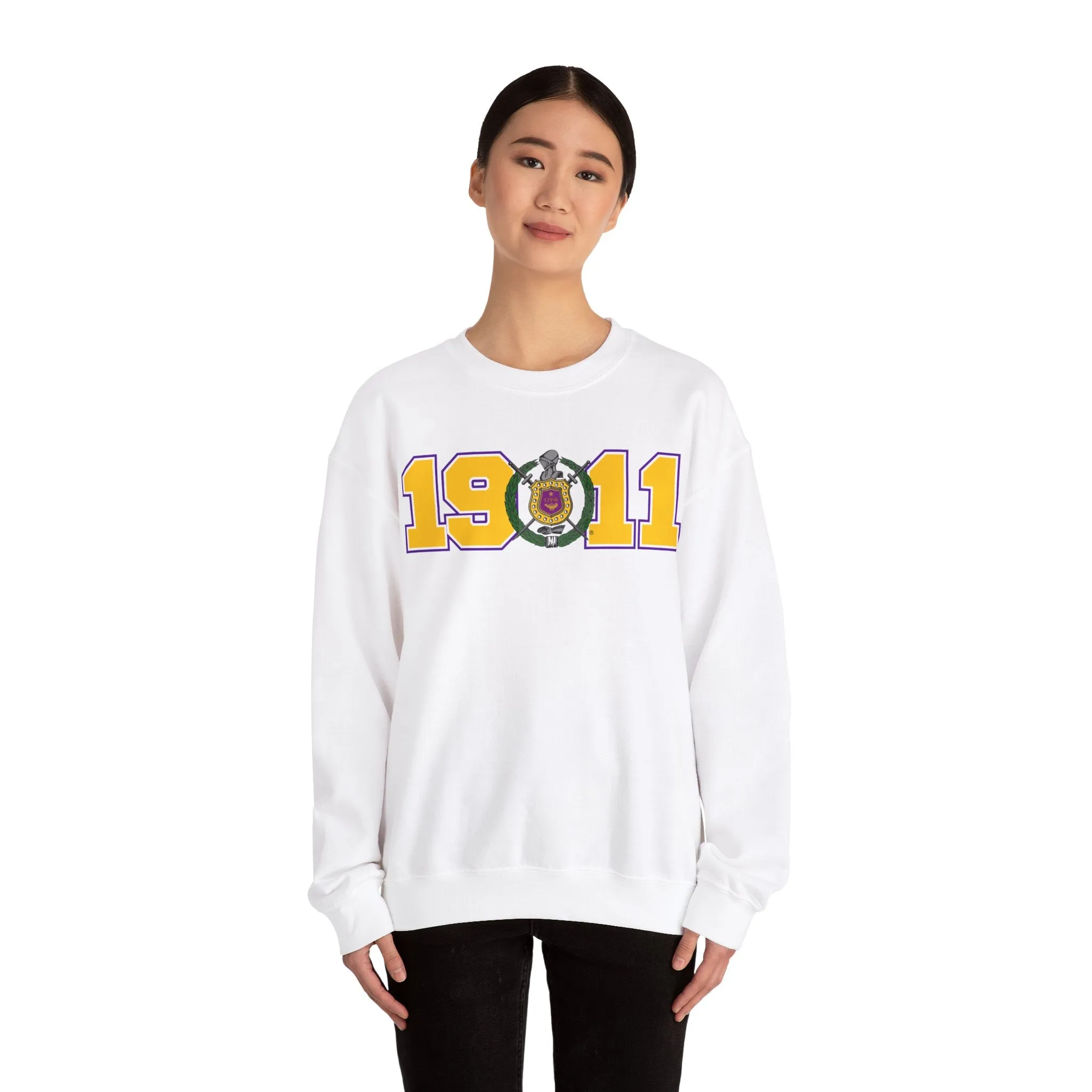 Omega Psi Phi Year Crest Crew Sweatshirts