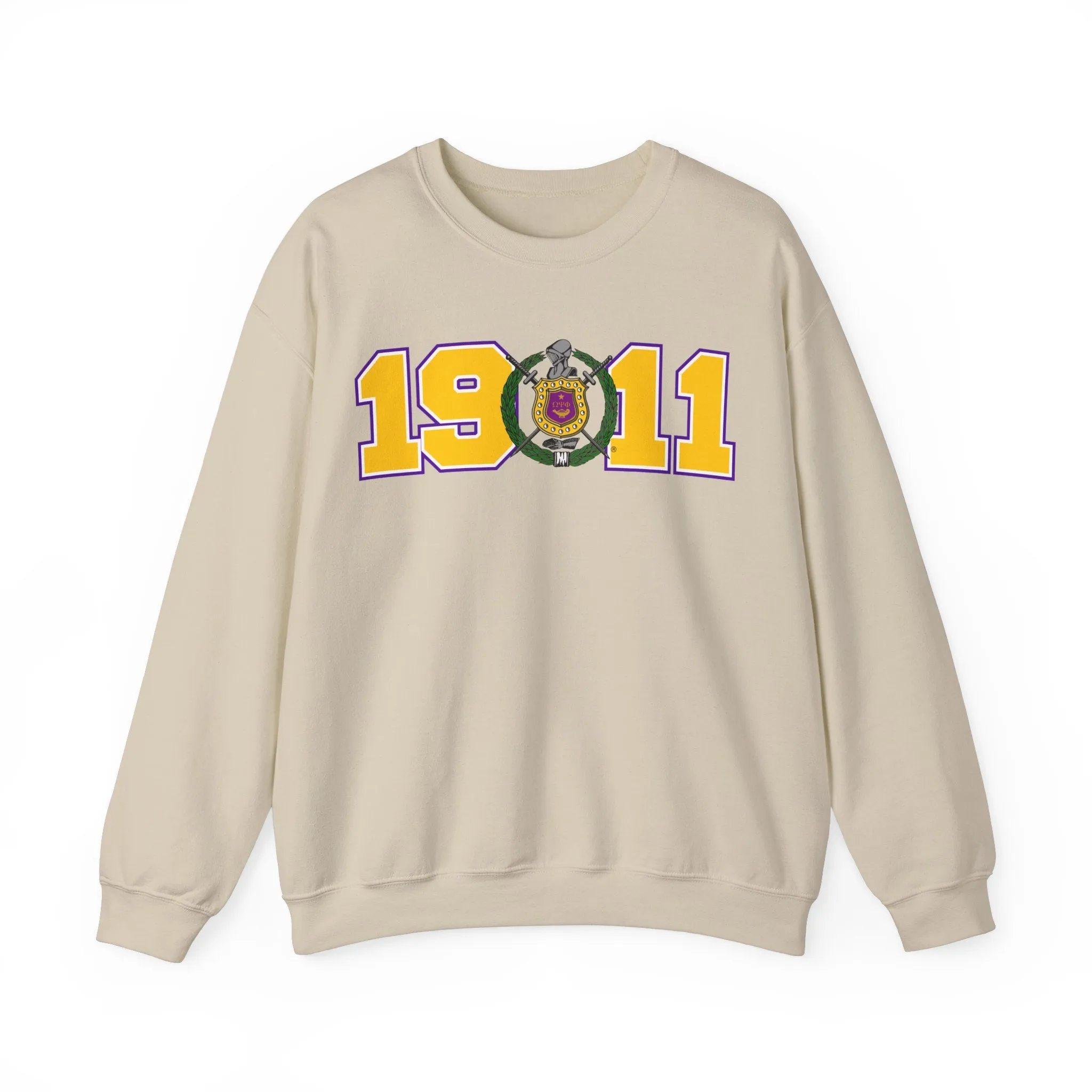 Omega Psi Phi Year Crest Crew Sweatshirts