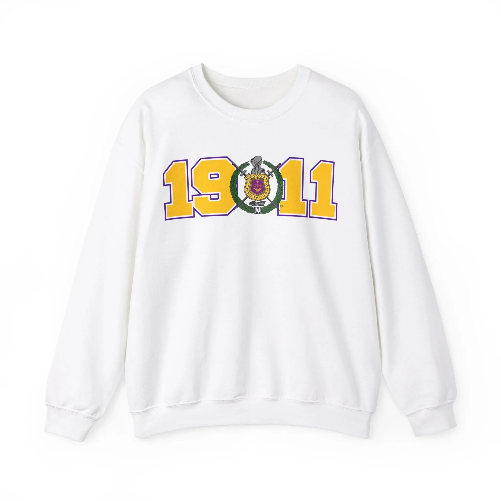 Omega Psi Phi Year Crest Crew Sweatshirts
