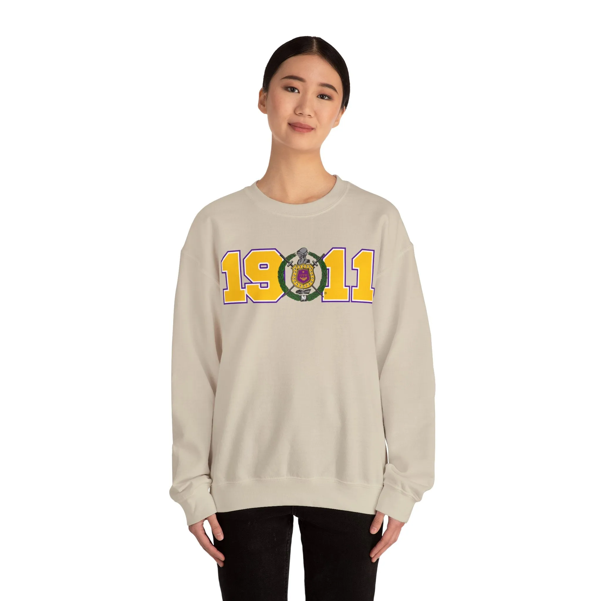 Omega Psi Phi Year Crest Crew Sweatshirts