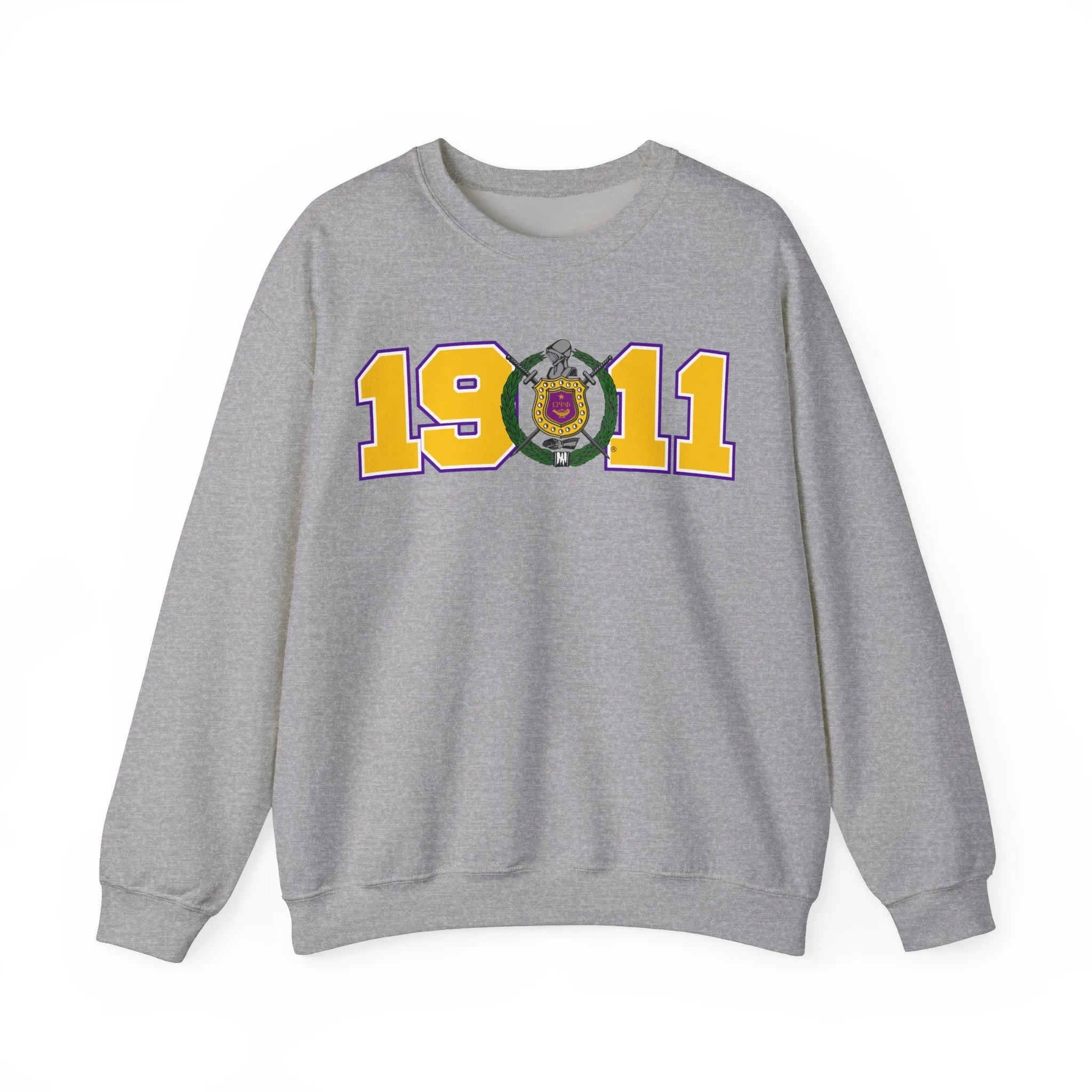 Omega Psi Phi Year Crest Crew Sweatshirts