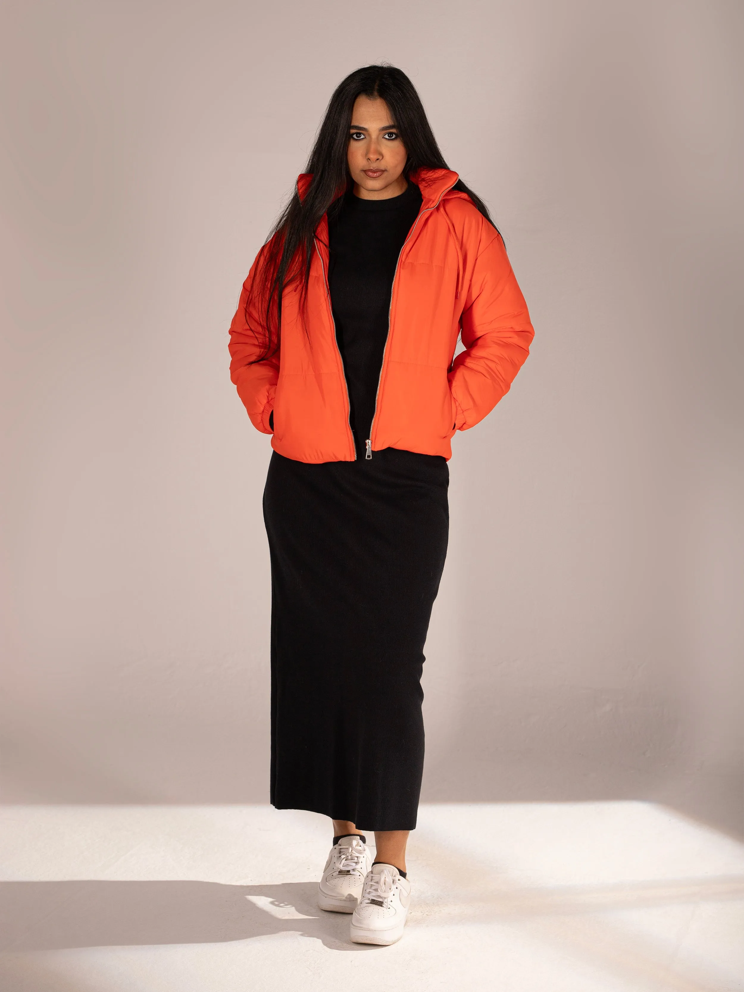 Orange Puffer Jacket