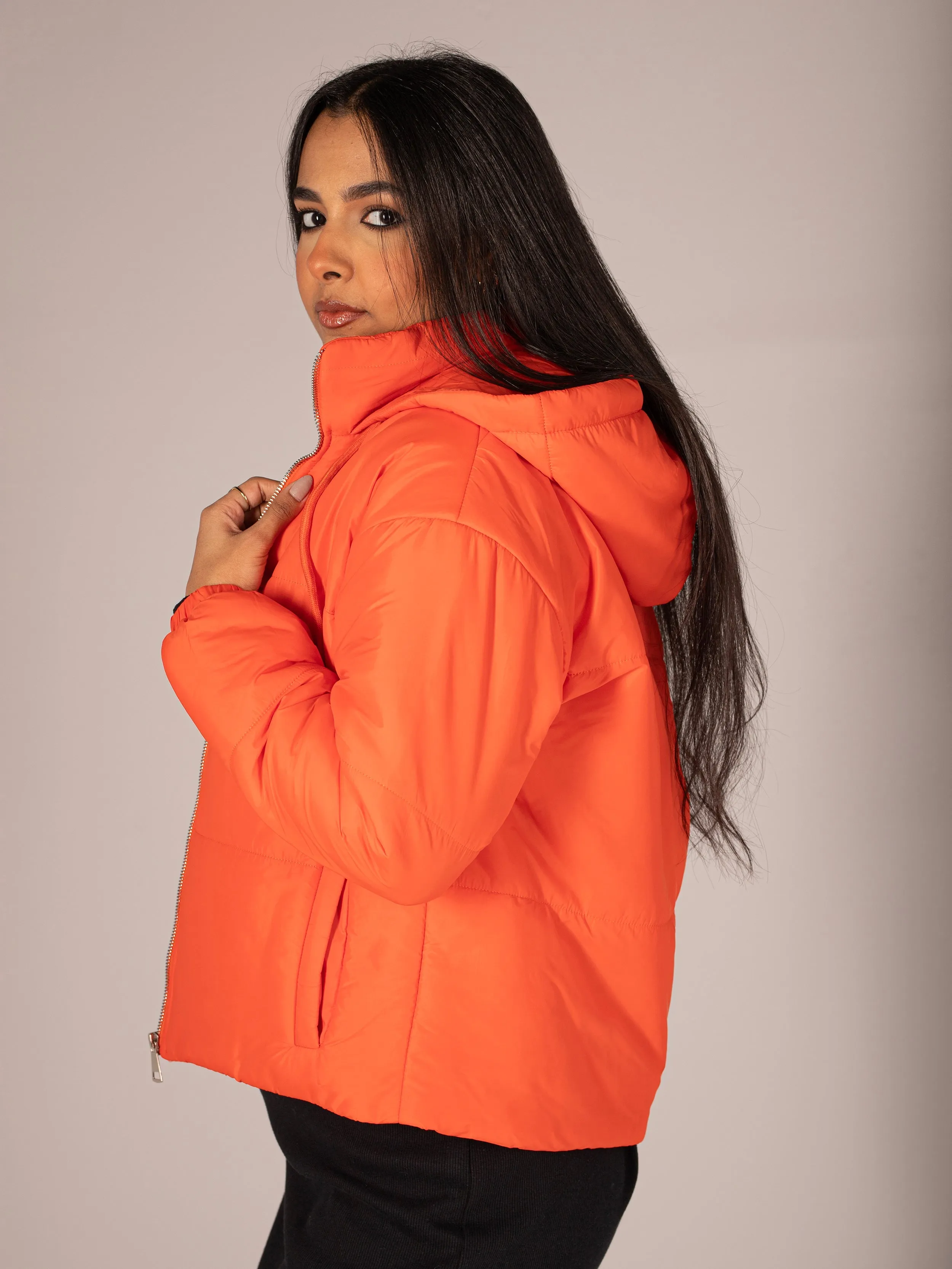 Orange Puffer Jacket