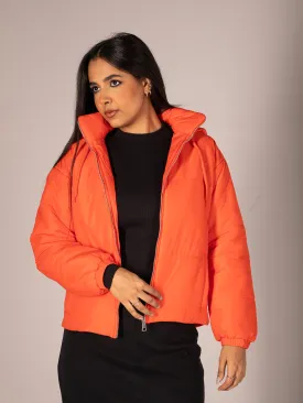 Orange Puffer Jacket