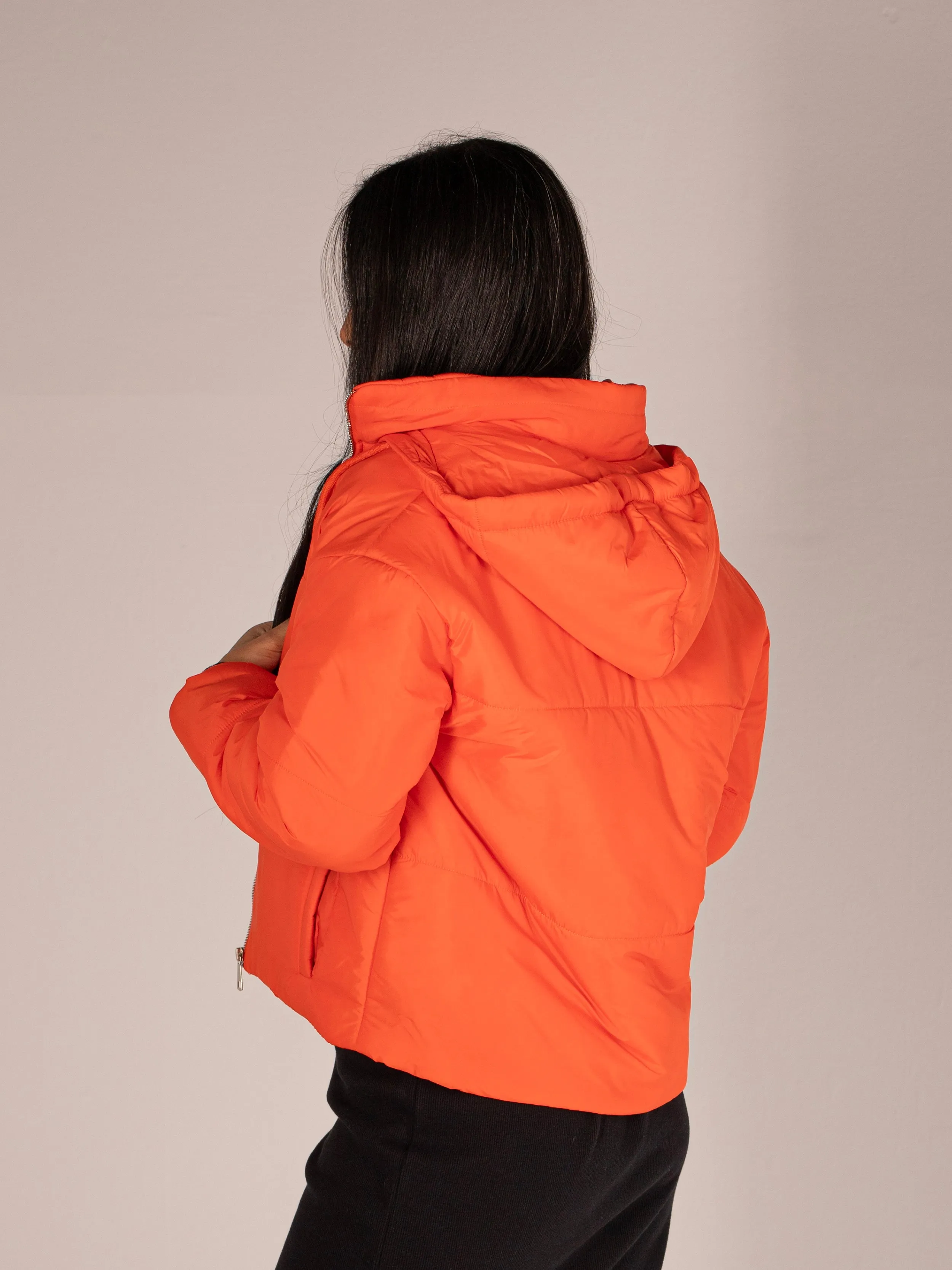 Orange Puffer Jacket