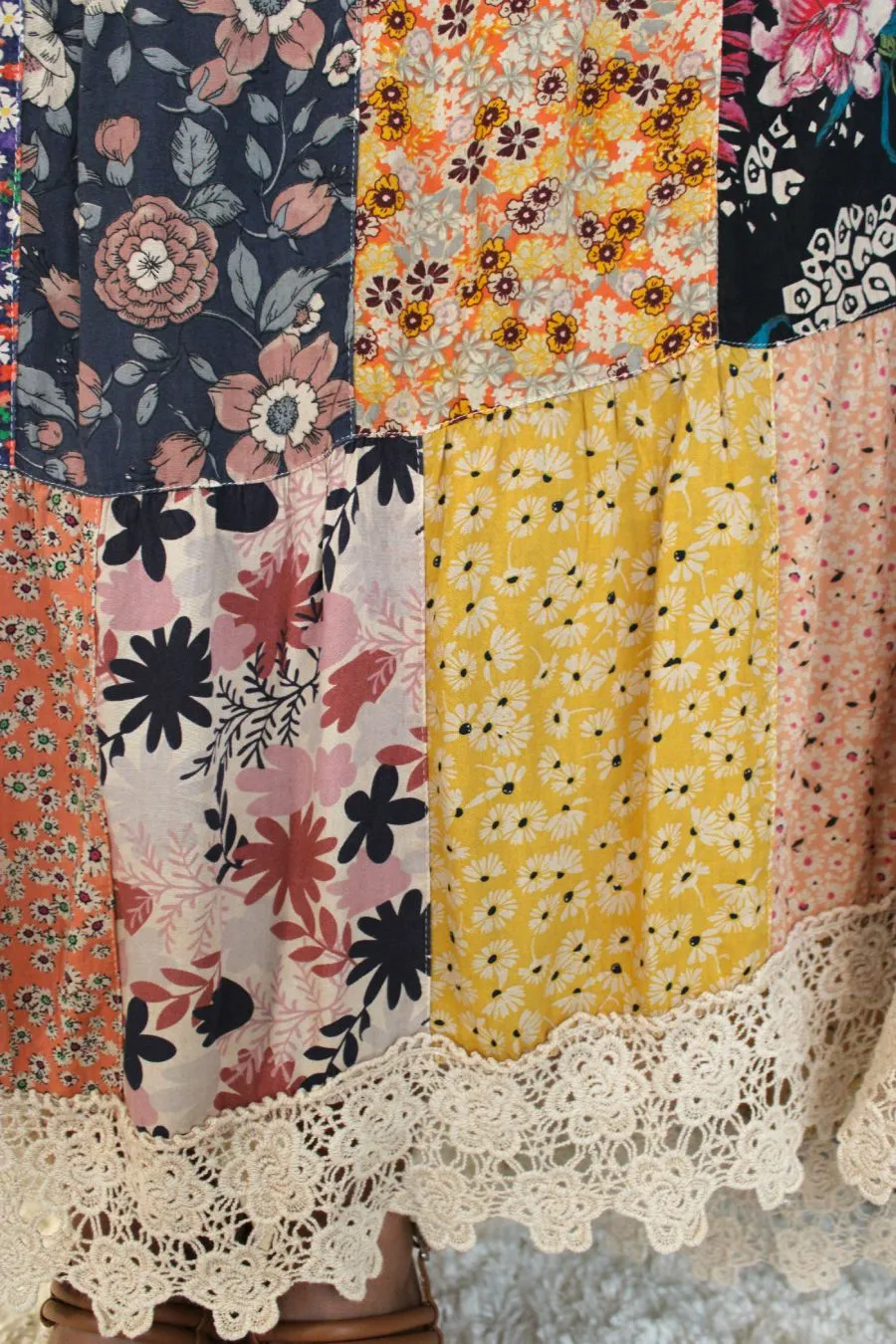 Patchwork My Heart Maxi Skirt