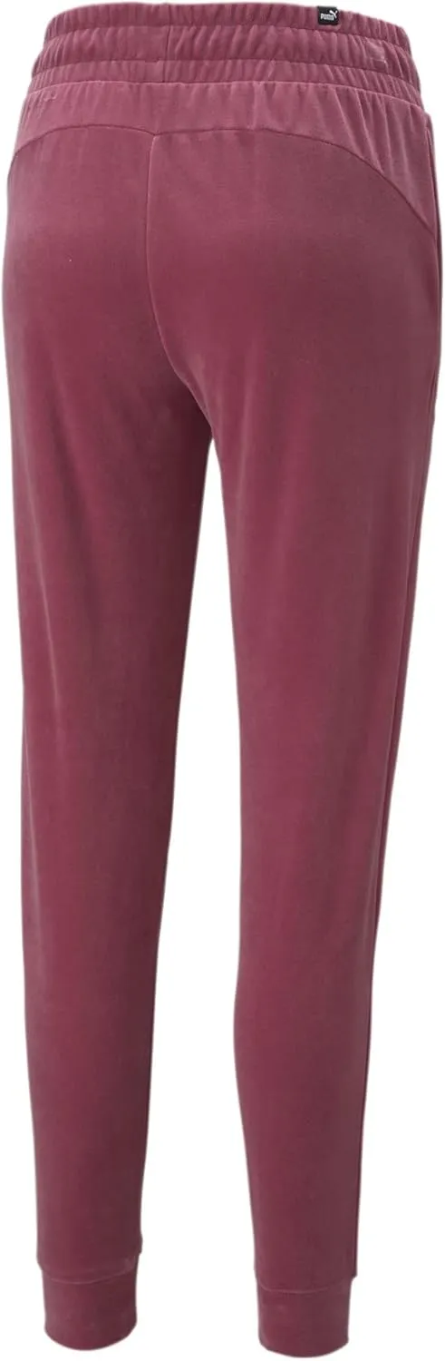 PUMA Women's Velour Straight Leg Sweatpants