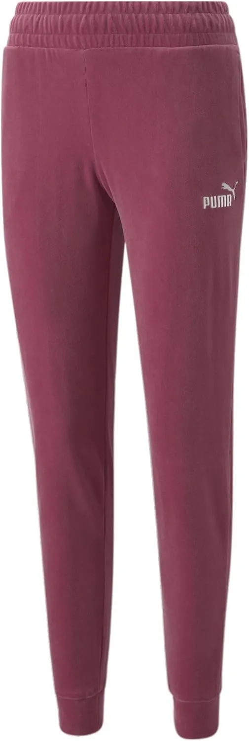 PUMA Women's Velour Straight Leg Sweatpants
