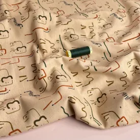 Safari Peach Soft Cotton French Terry in Beige