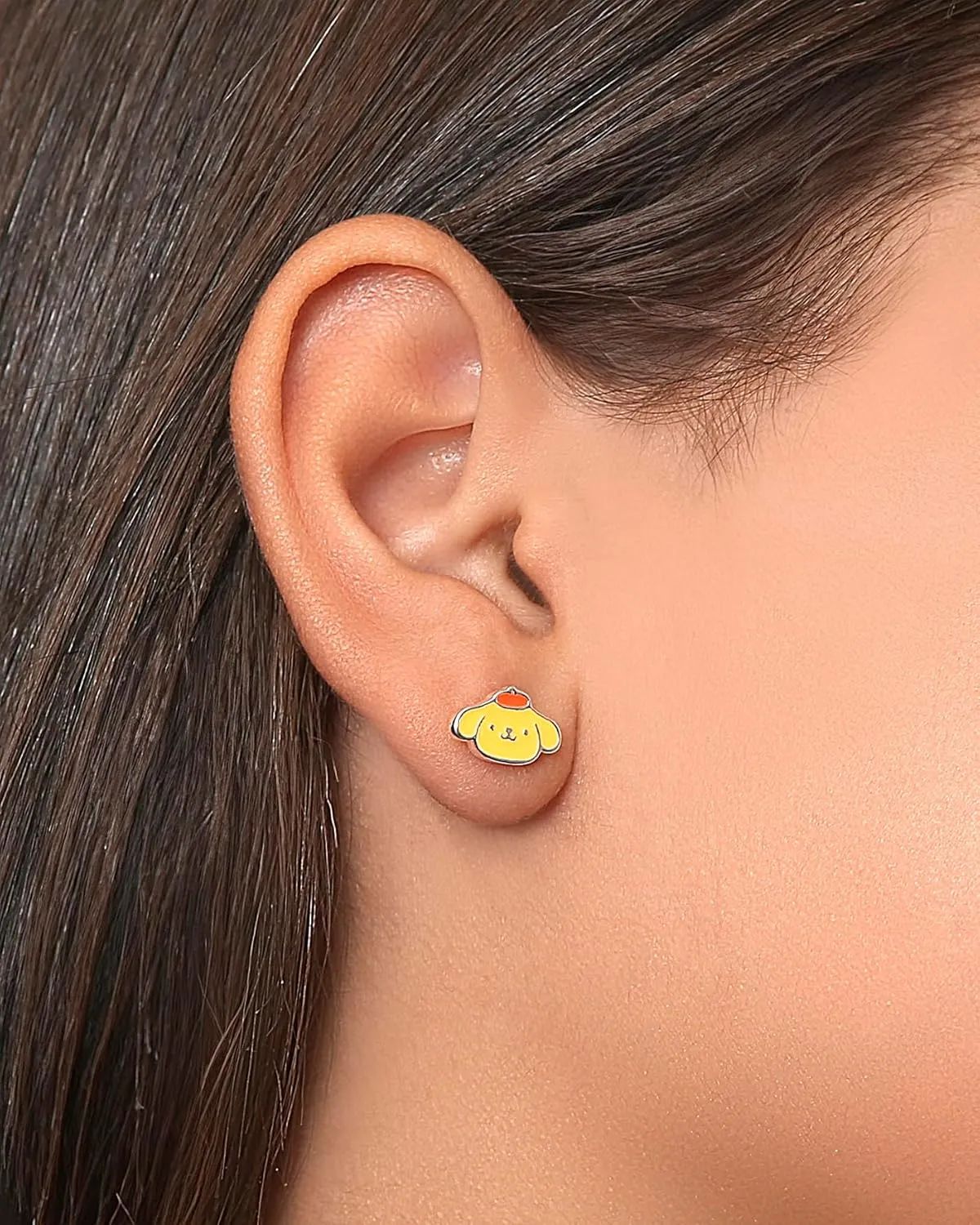 Sanrio Women's Hello Kitty and Friends Stud Earring Collection, Silver-Plated and Gold Flash-Plated Jewelry, Officially Licensed
