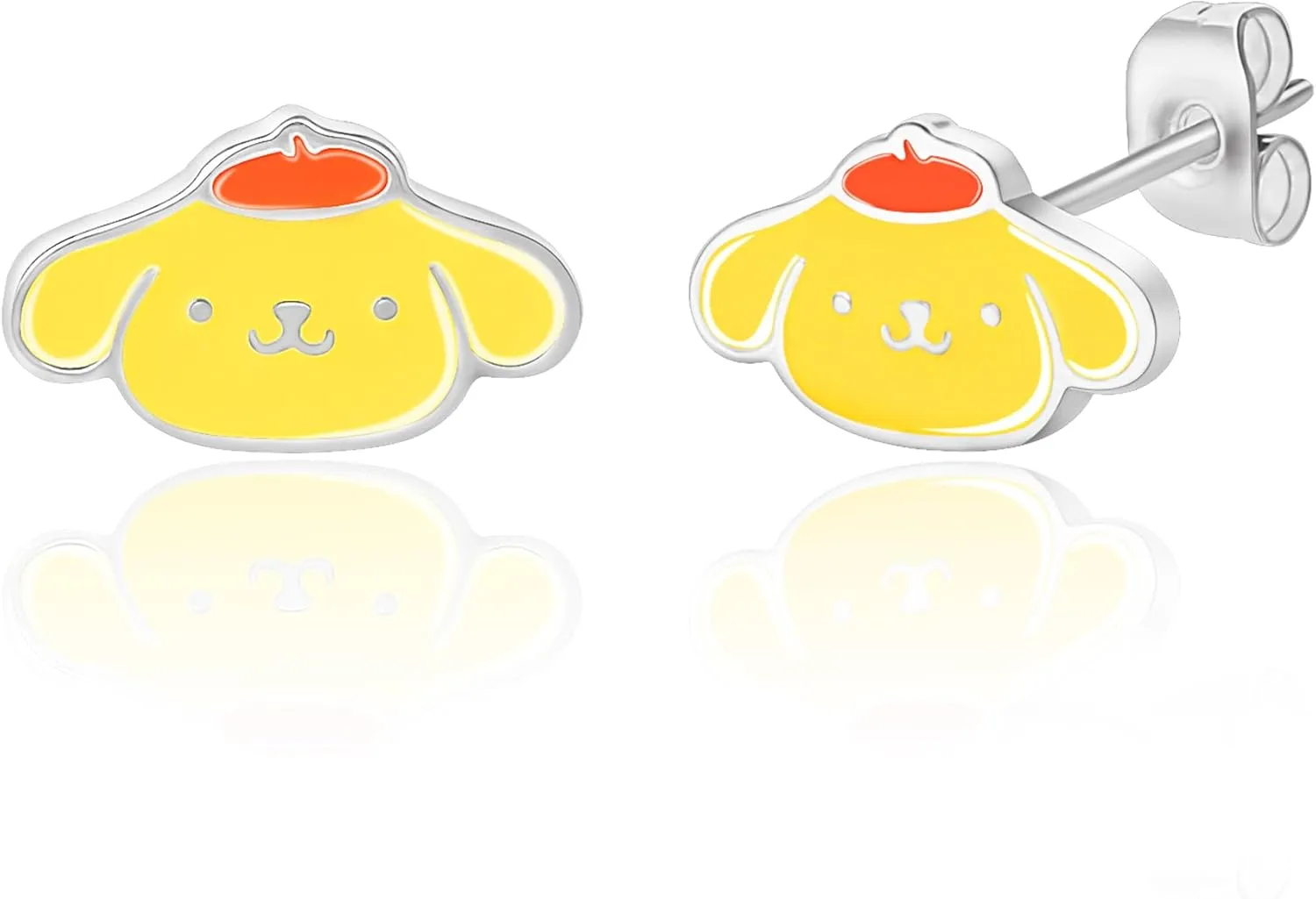 Sanrio Women's Hello Kitty and Friends Stud Earring Collection, Silver-Plated and Gold Flash-Plated Jewelry, Officially Licensed