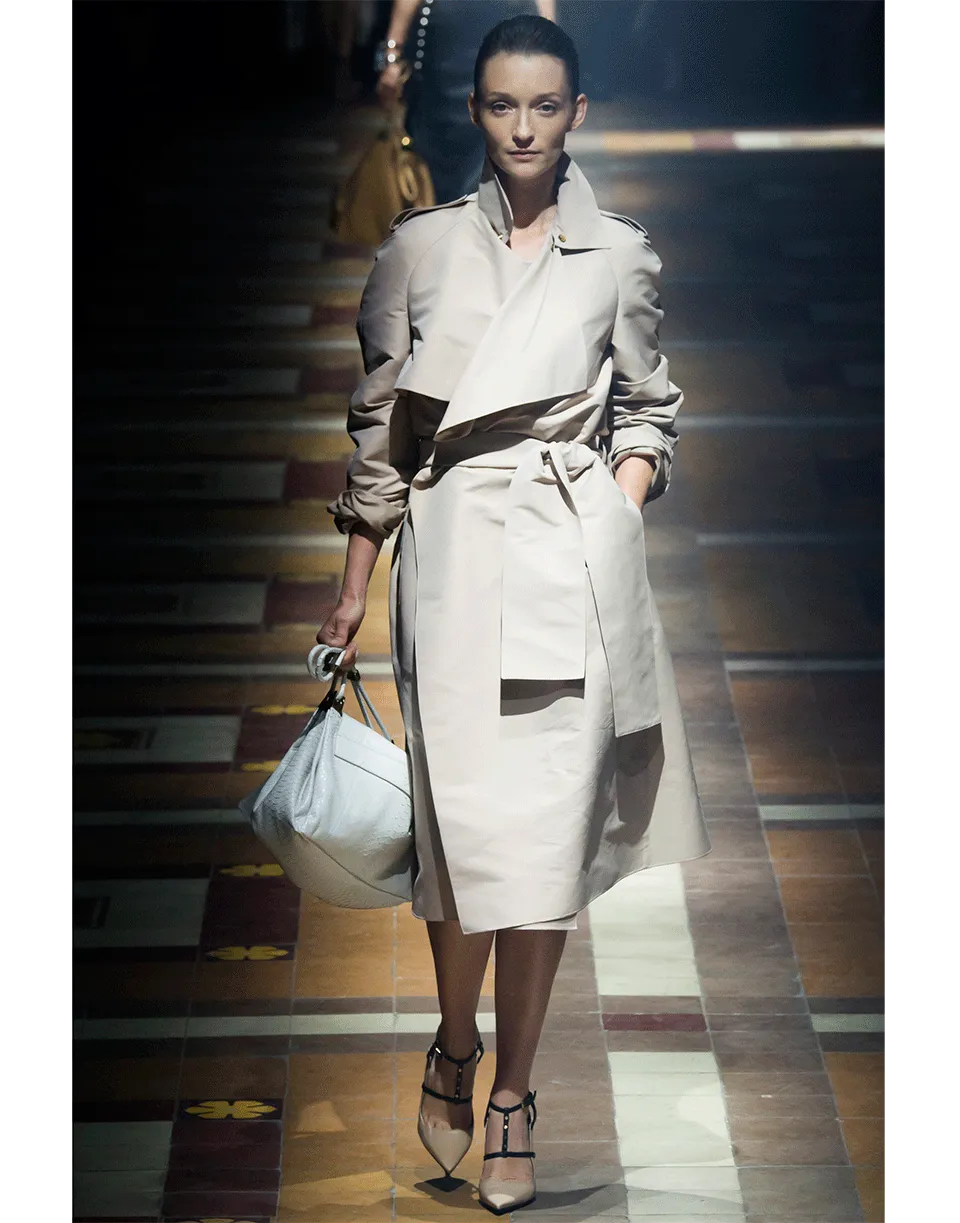 Silk Taffeta Trench