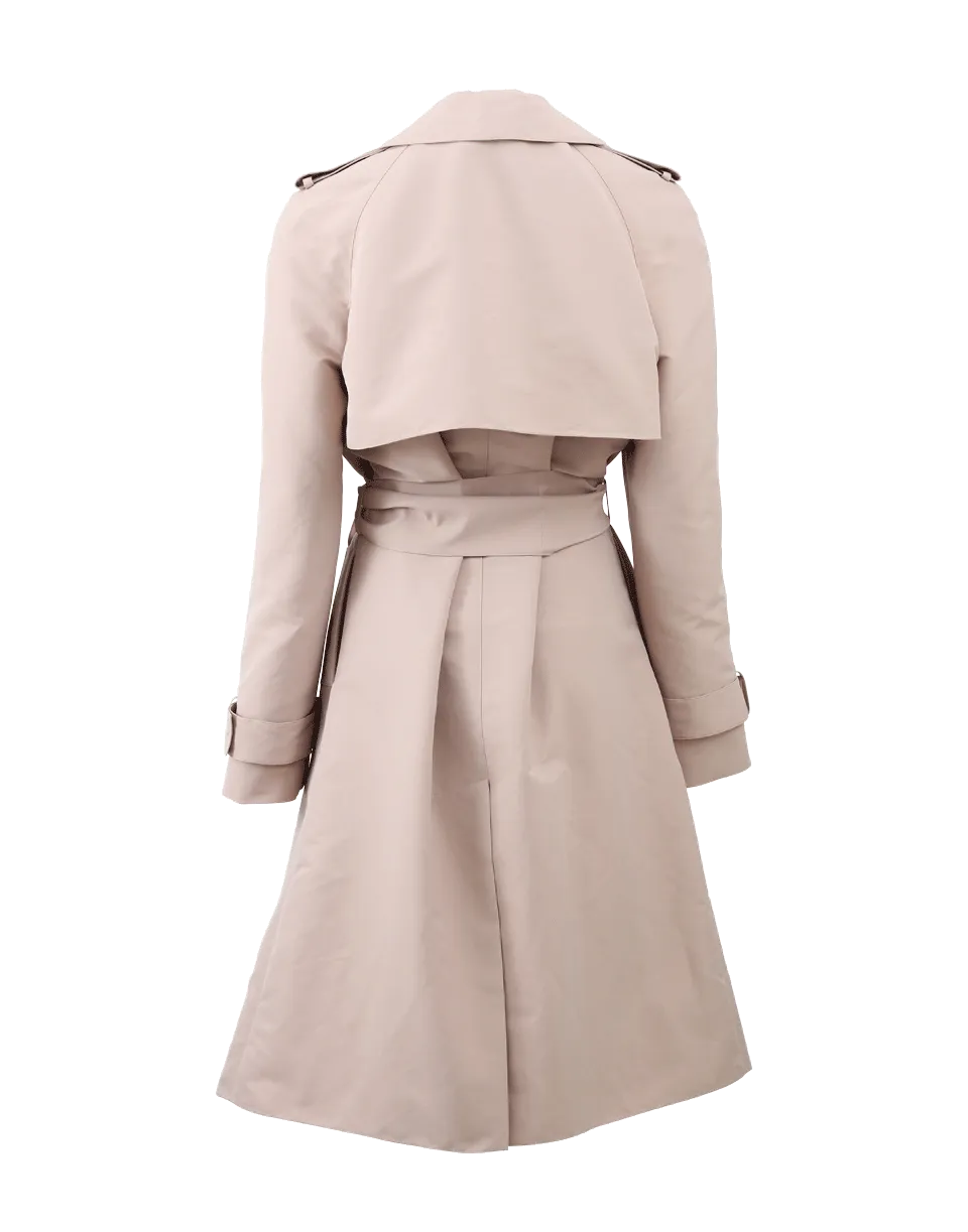 Silk Taffeta Trench