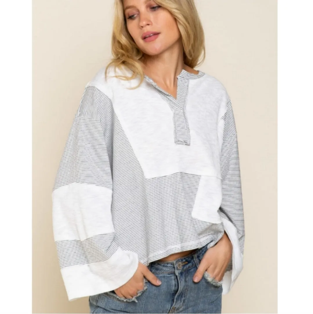 Spliced Henley Top