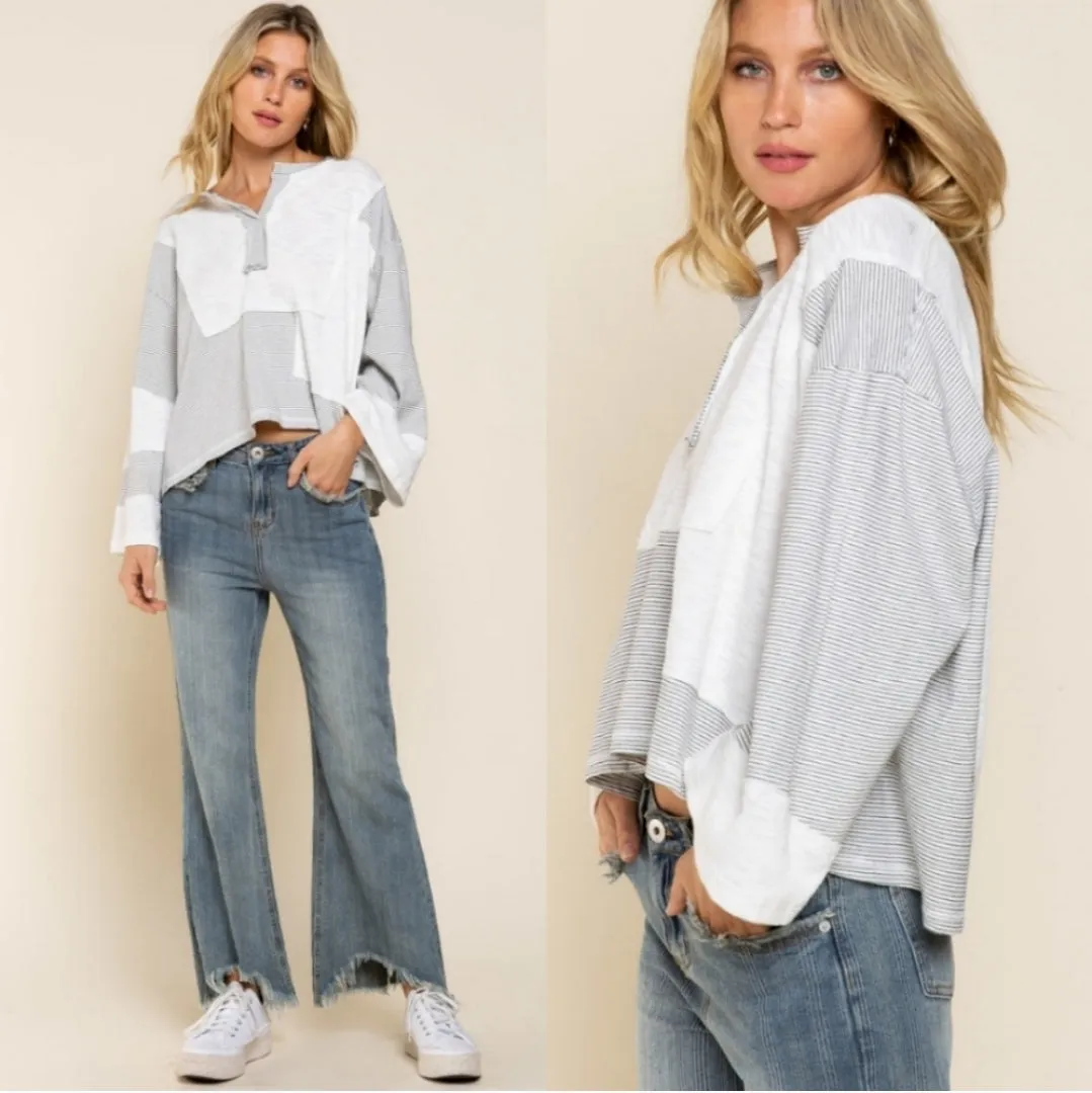 Spliced Henley Top