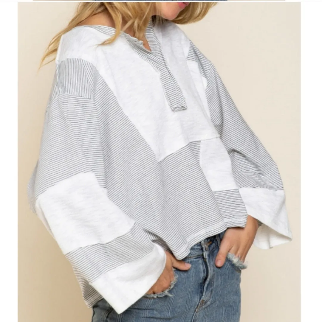 Spliced Henley Top
