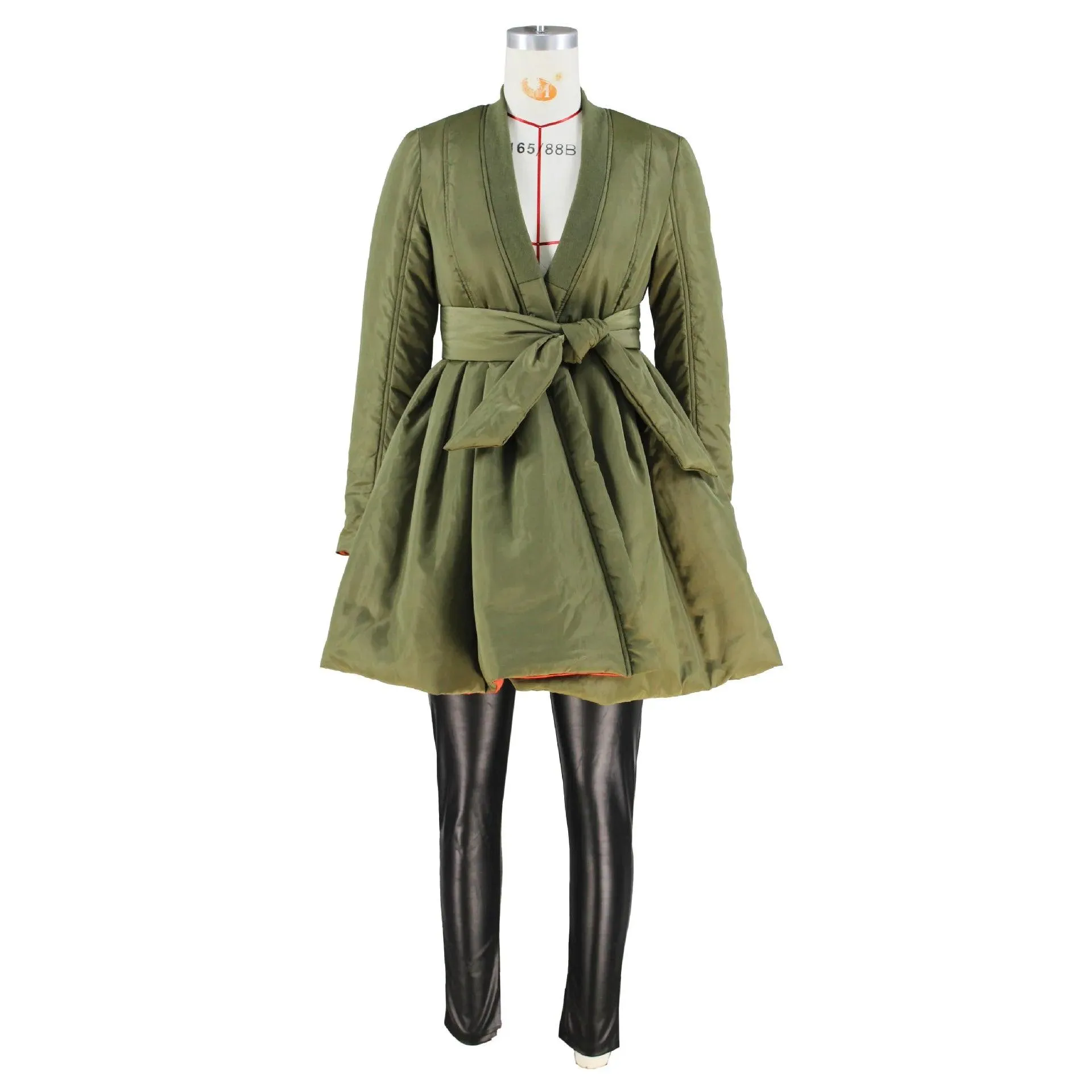 Streetwear Women's Bubble Puffer Coat with Ruffles Bubble Puffer Coats Jackets