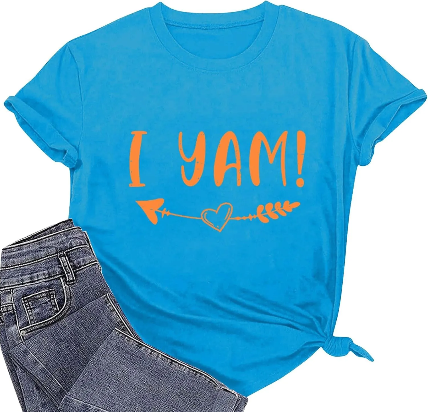 T Shirts for Women Plus Size, Womens Letter Graphic Print Tee T-Shirts Short Sleeve Tees Hide Belly Tunic Tops