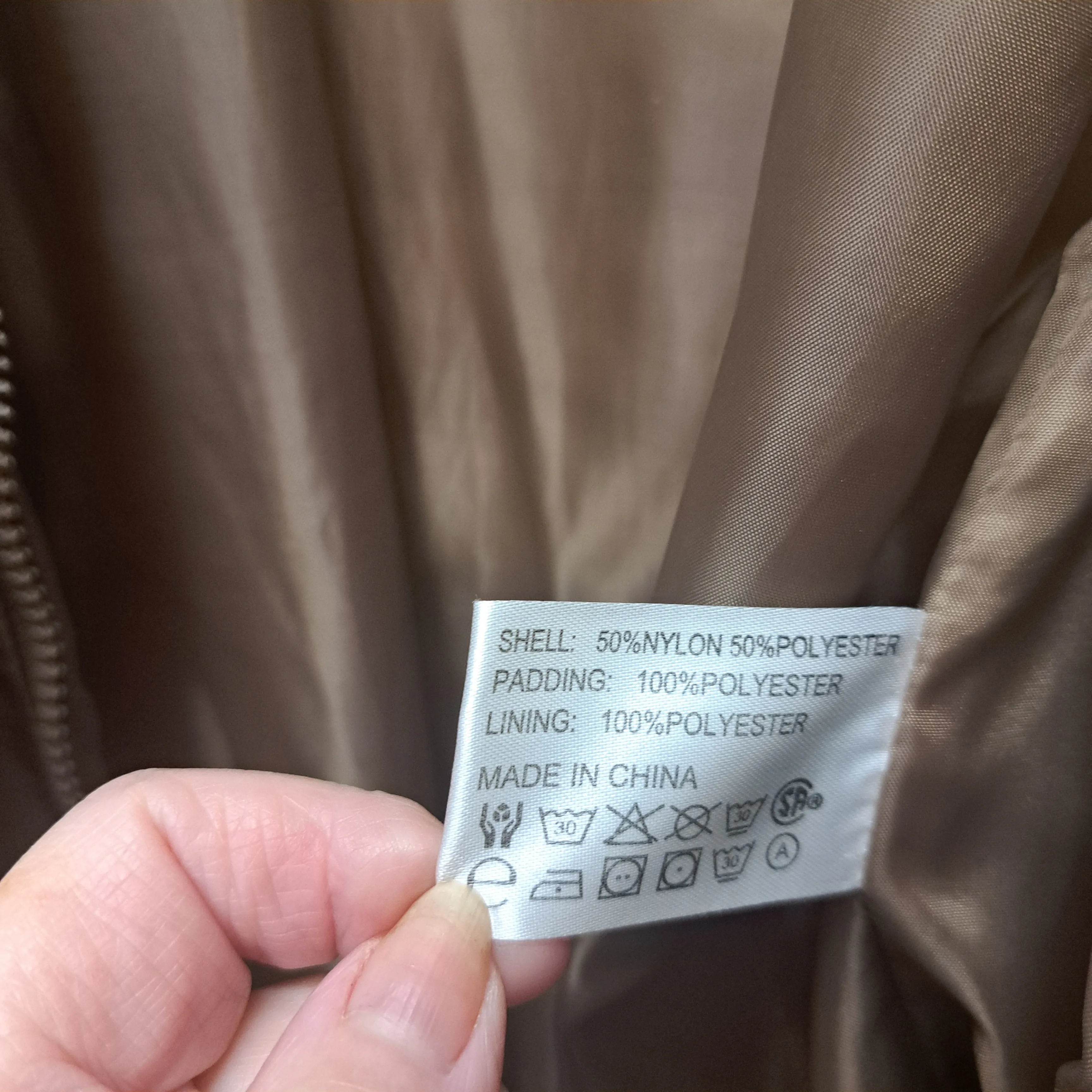 TAGG Quilted Jacket  Concealed Hood Ladies Bronze Size 12