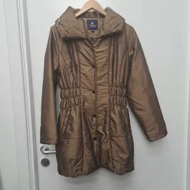 TAGG Quilted Jacket  Concealed Hood Ladies Bronze Size 12