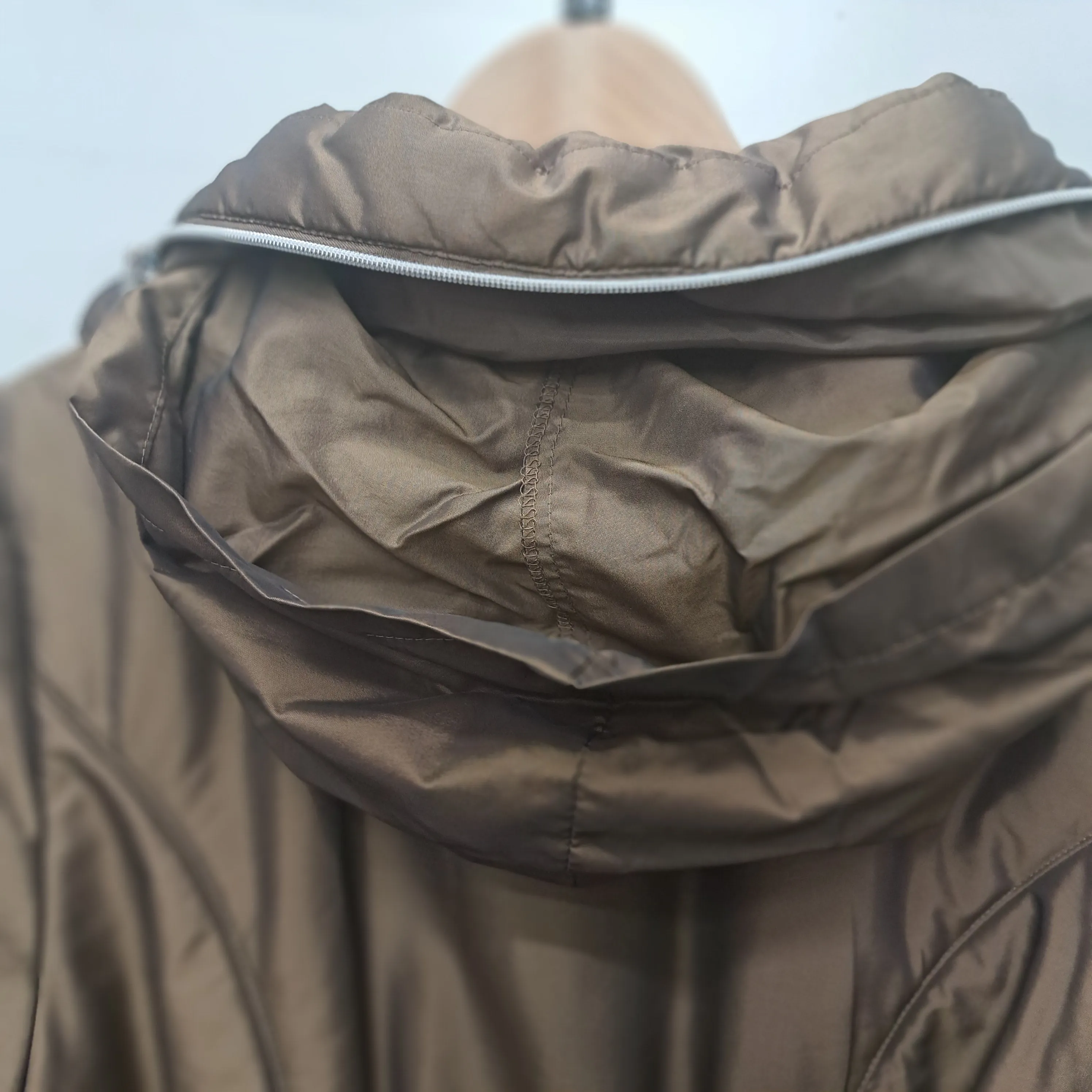 TAGG Quilted Jacket  Concealed Hood Ladies Bronze Size 12