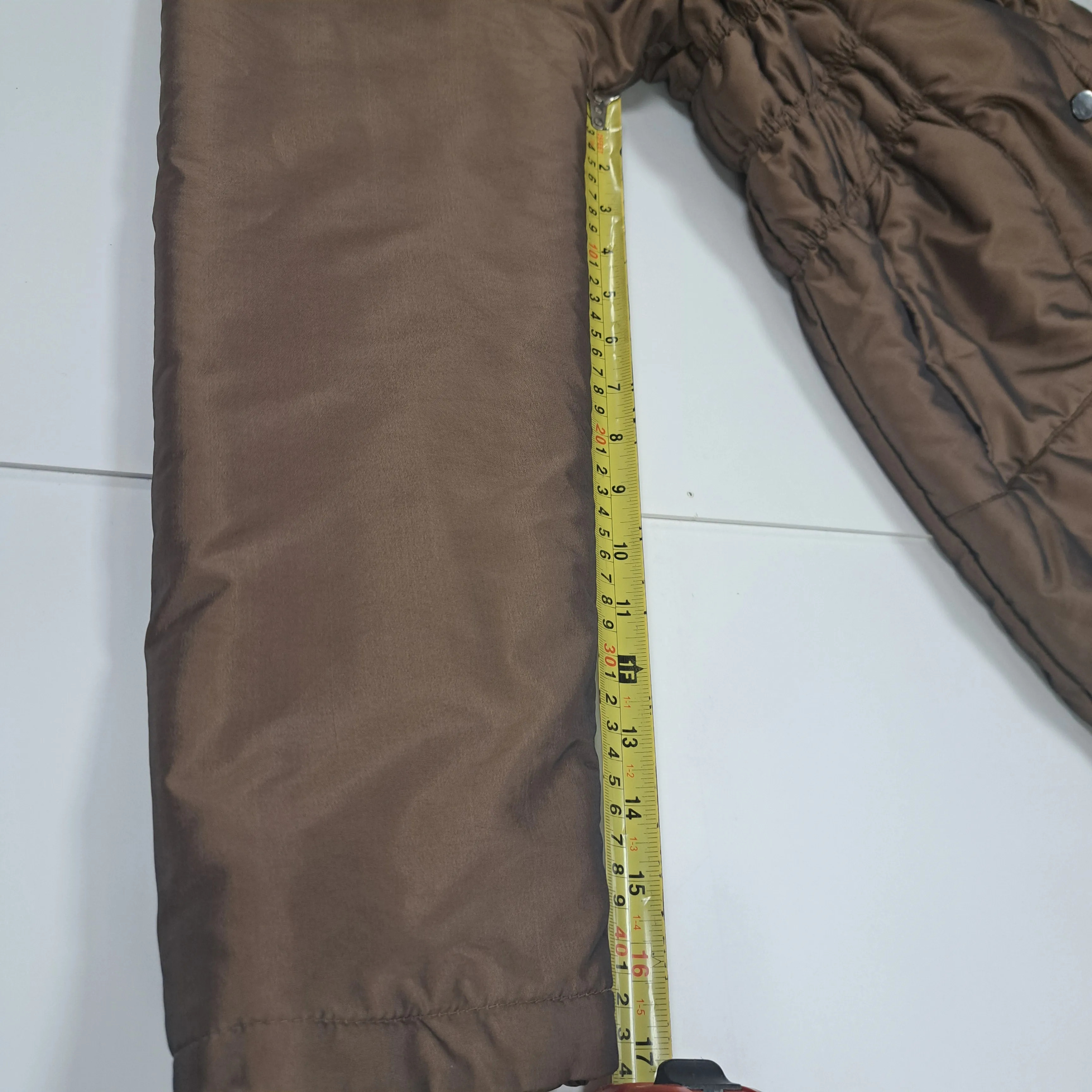 TAGG Quilted Jacket  Concealed Hood Ladies Bronze Size 12