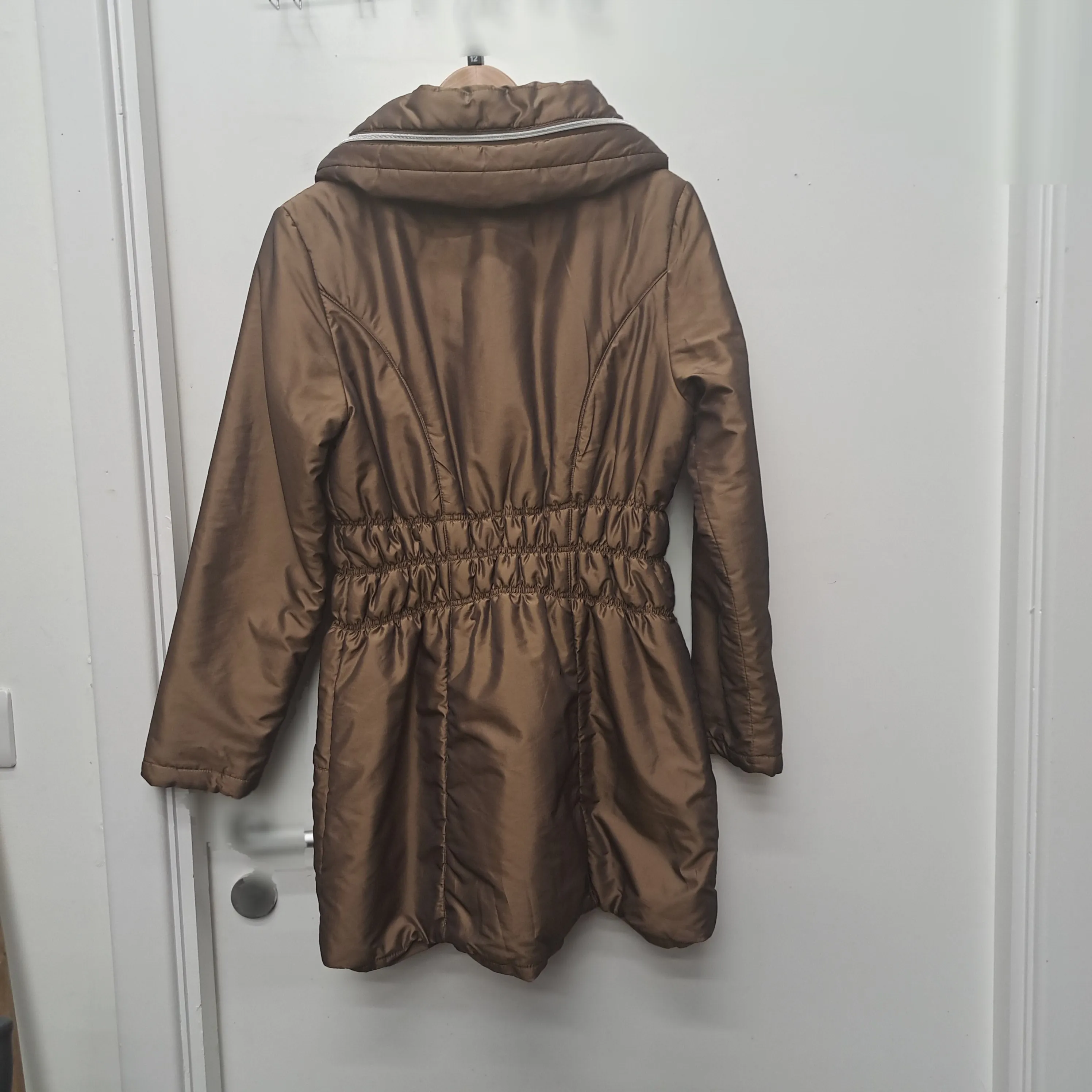 TAGG Quilted Jacket  Concealed Hood Ladies Bronze Size 12