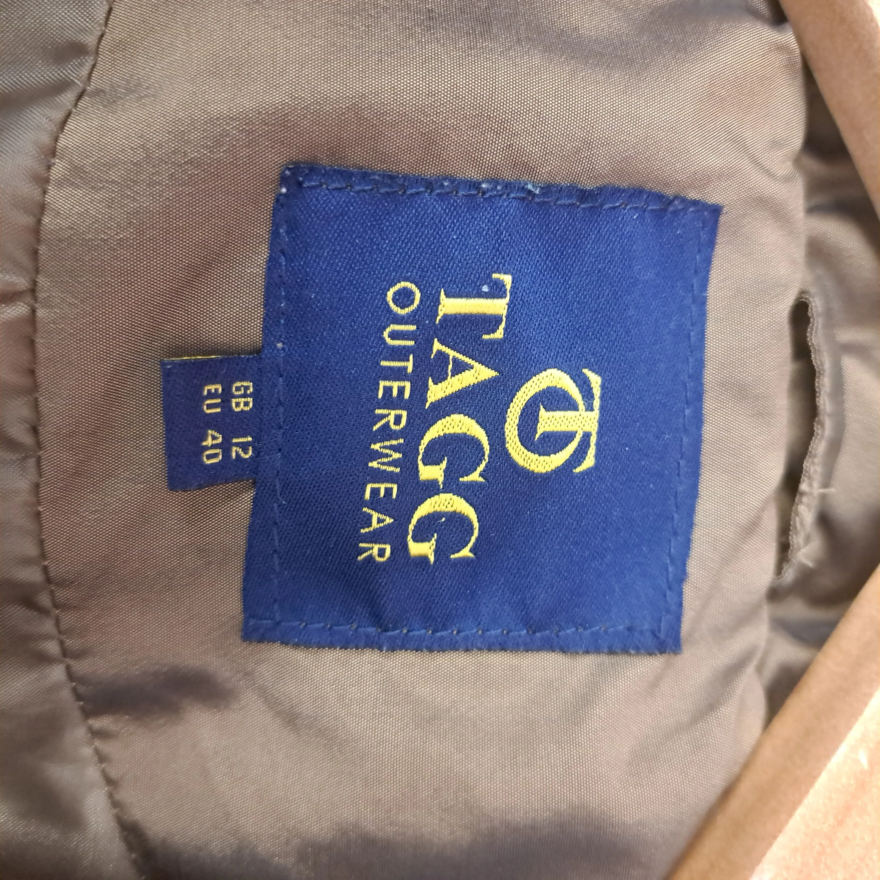 TAGG Quilted Jacket  Concealed Hood Ladies Bronze Size 12