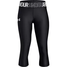 Under Armour Black/White Armour HeatGear Capri
