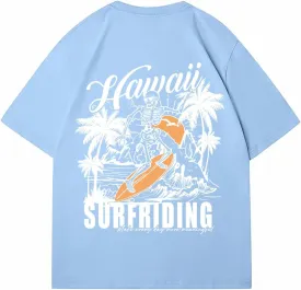 Verdusa Women's Vintage Graphic Tees Round Neck Drop Shoulder Holiday Oversized Tshirts