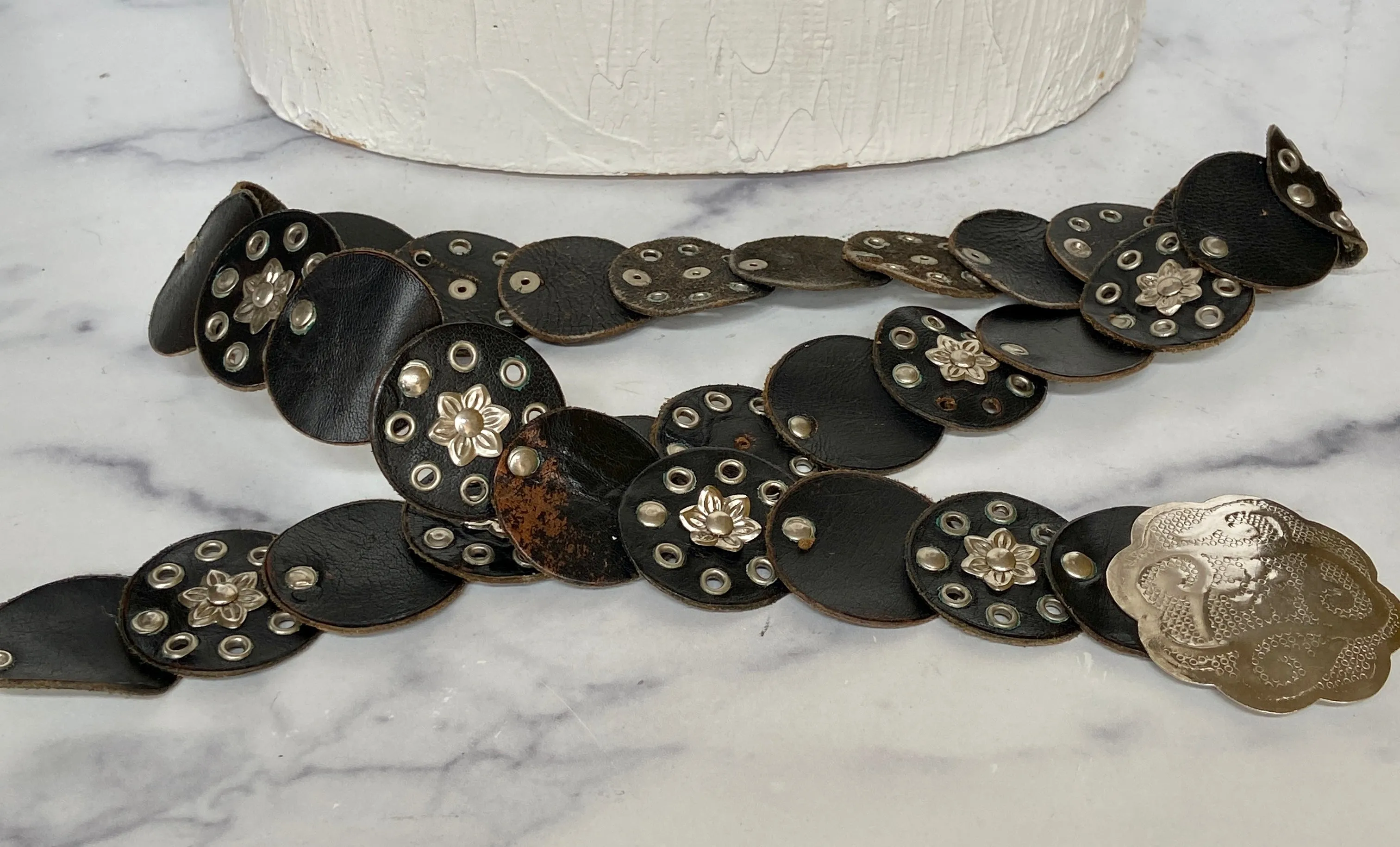 Vintage brown waist belt