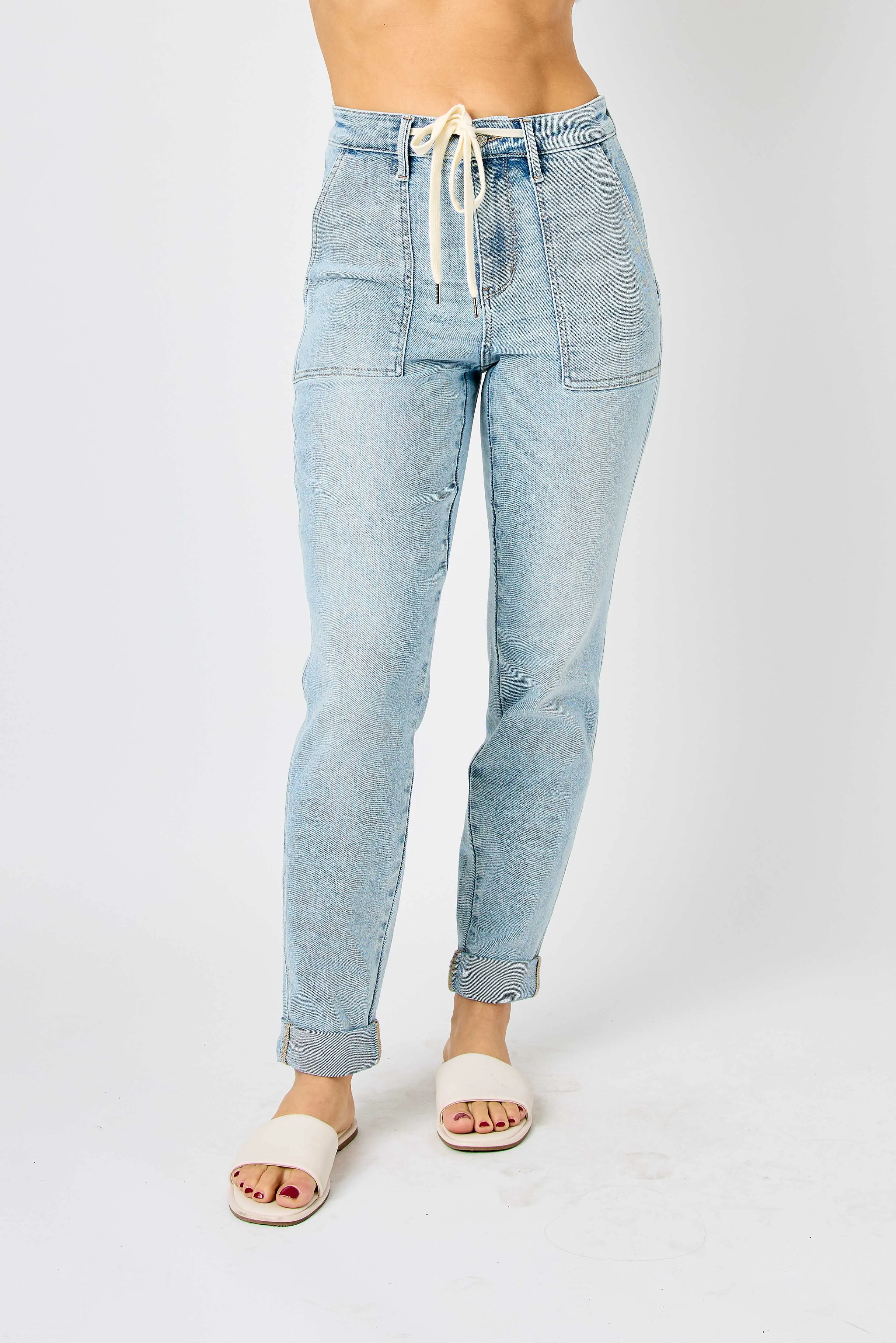 Vintage Cuffed Jogger Judy Blue Denim Jeans
