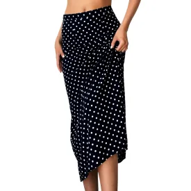 Vintage Navy Polkadot Skirt (S)