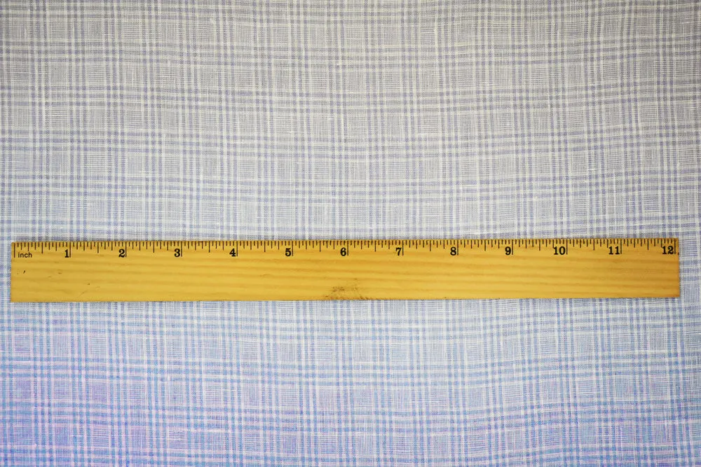 White-Purple Spence Bryson Plaid Irish Linen Woven Fabric