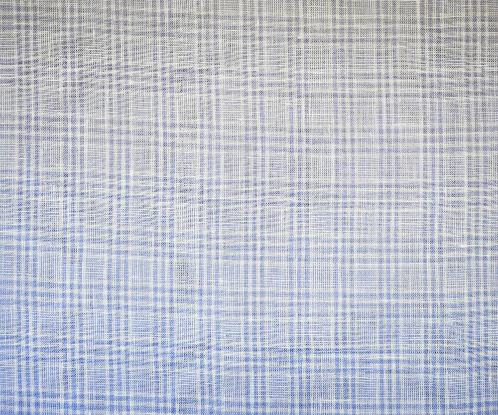 White-Purple Spence Bryson Plaid Irish Linen Woven Fabric