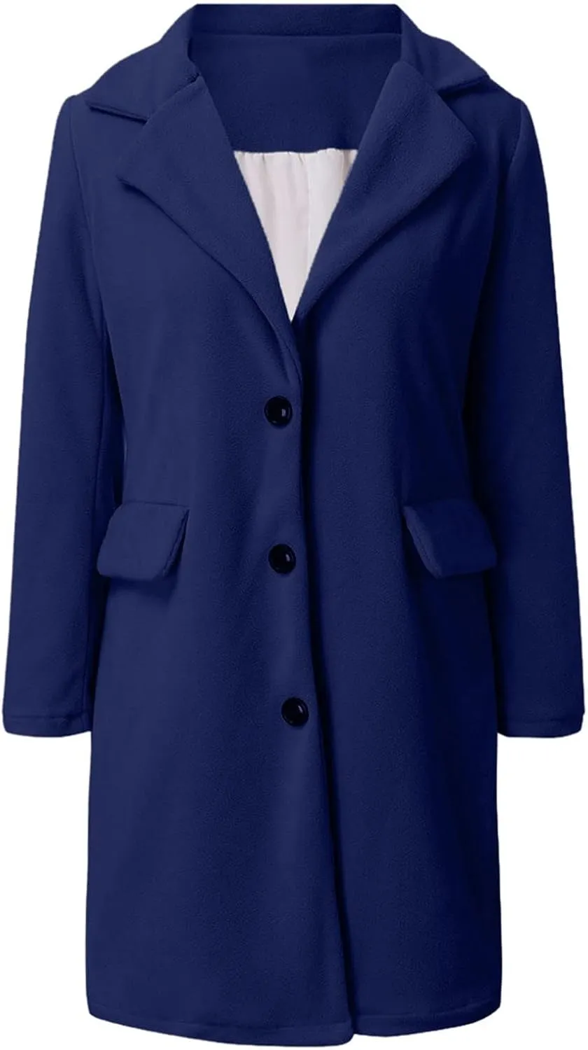 Womens Fall Fashion 2024 Long Cardigan Sweaters Tops Knit Open Front Lapel Knee Length Cardigan Coat with Pockets