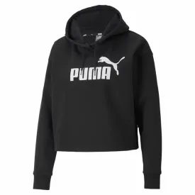 Women’S Hoodie Puma Essentials Cropped Logo Black