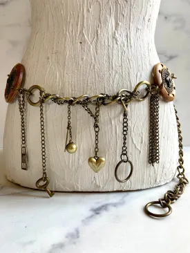 Wood metal chain belt