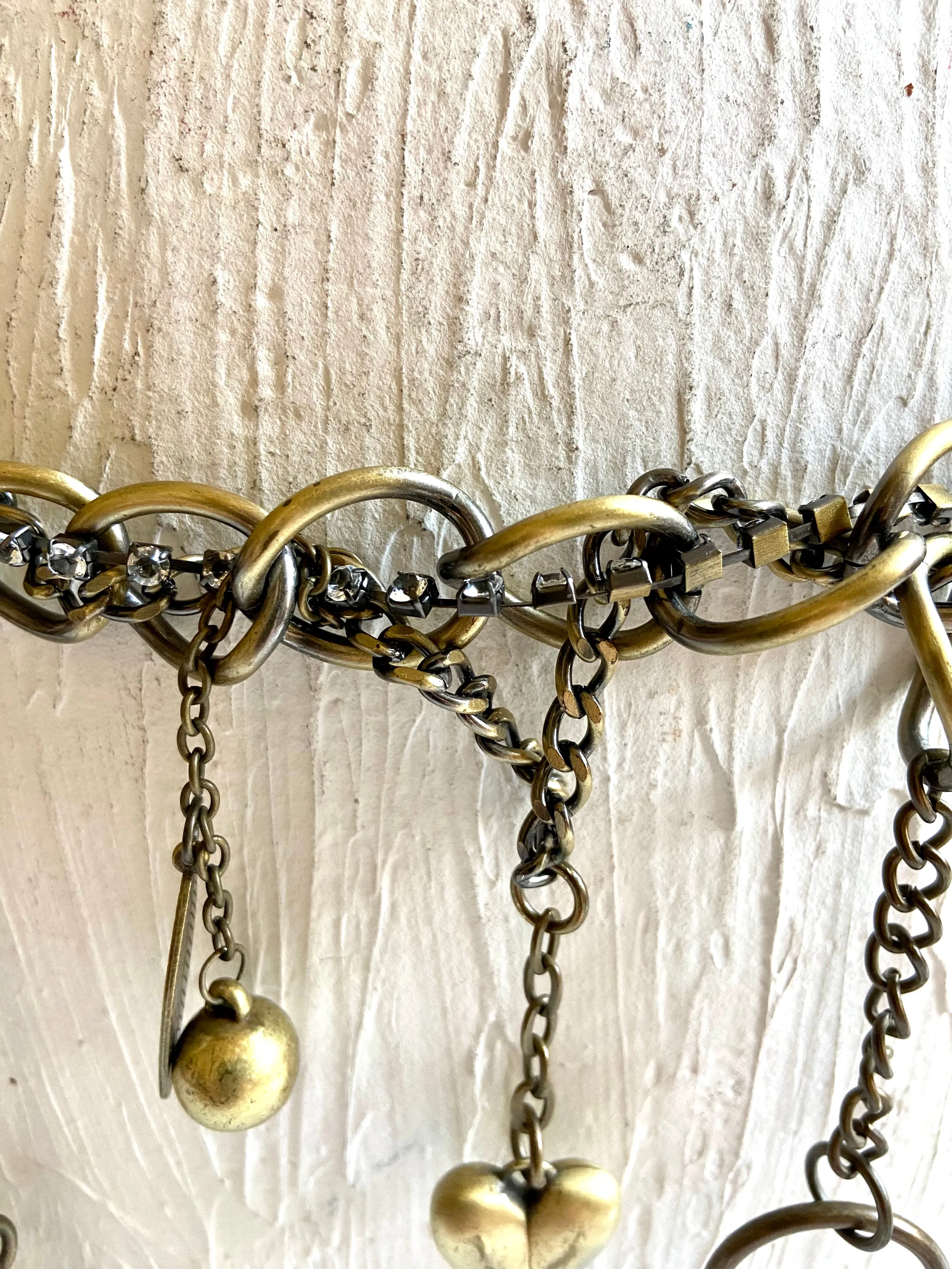 Wood metal chain belt