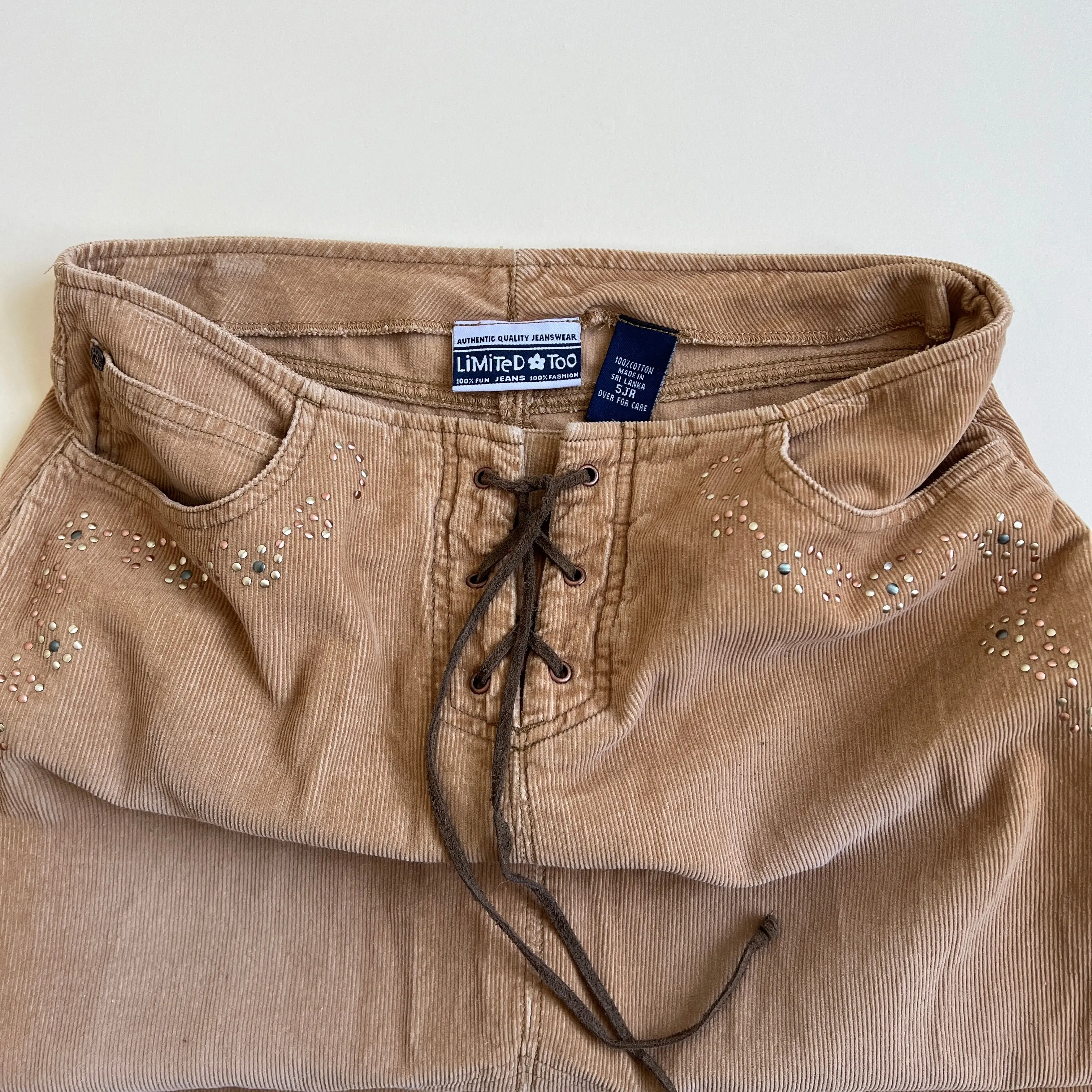 Y2K boho corduroy maxi skirt - M