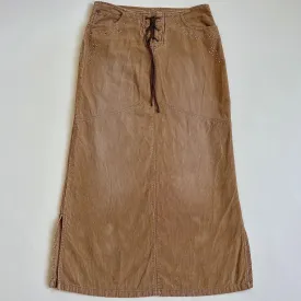 Y2K boho corduroy maxi skirt - M