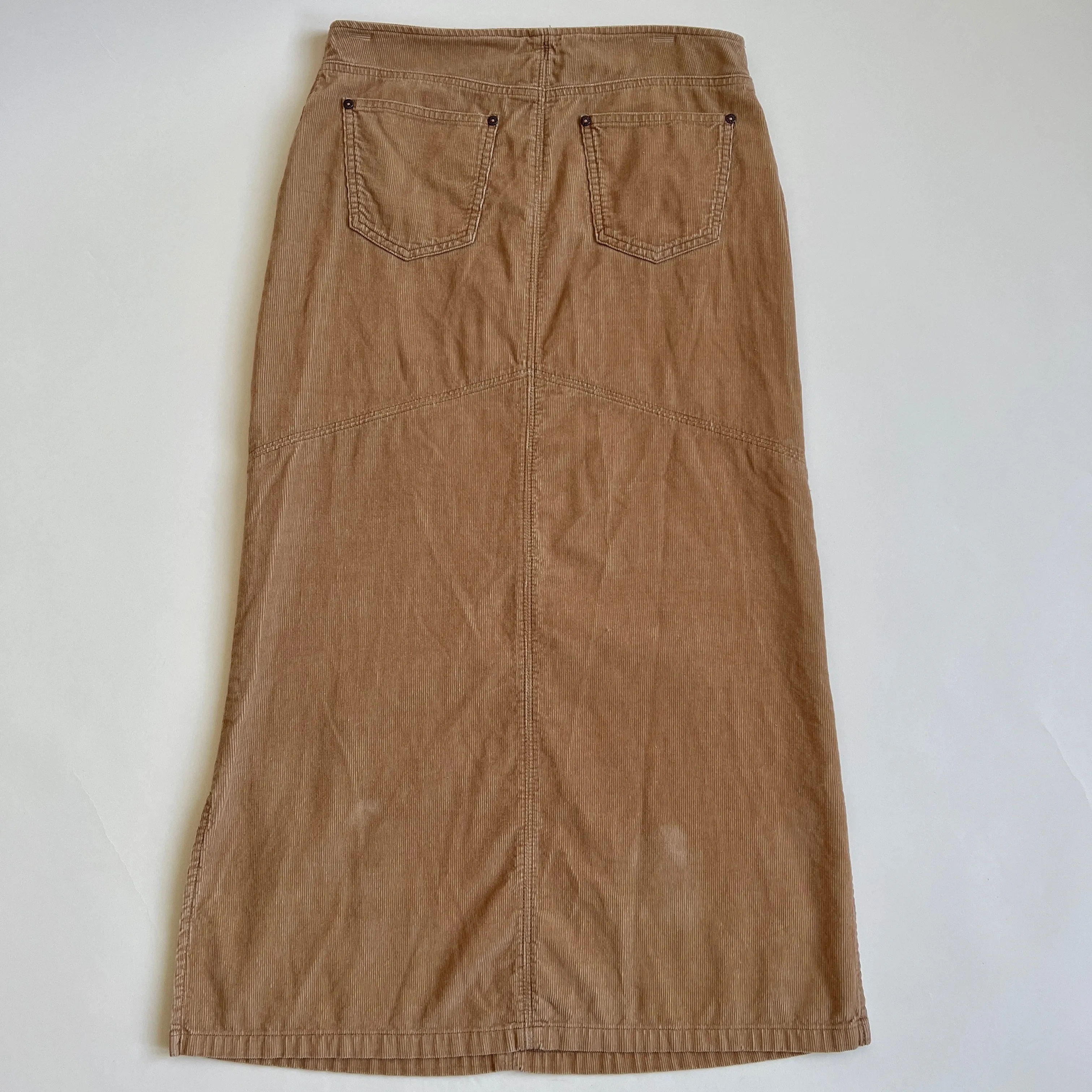 Y2K boho corduroy maxi skirt - M