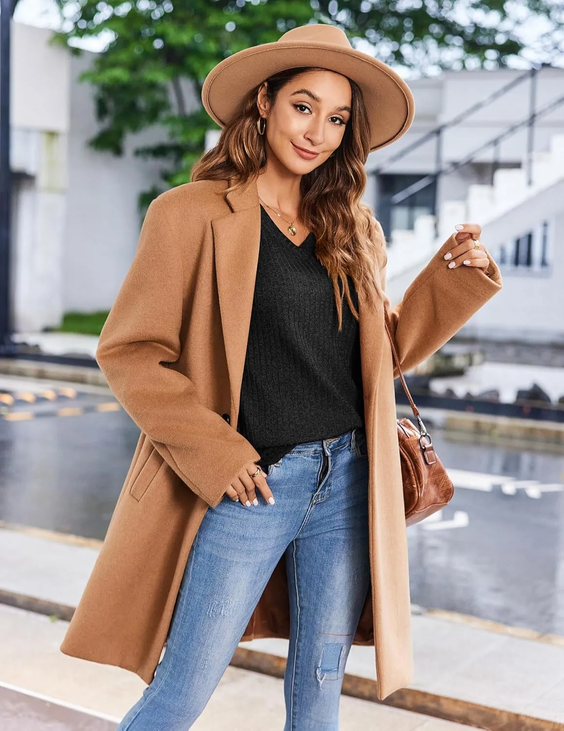 Zeagoo Long Sleeve Shirts for Women V Neck Casual Sweaters Basic Knit 2024 Fall Fashion Pullover Tops